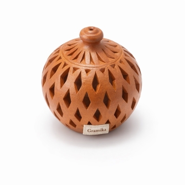 Terracotta Jali Lantern - Candle Holder &amp; Aroma Diffuser